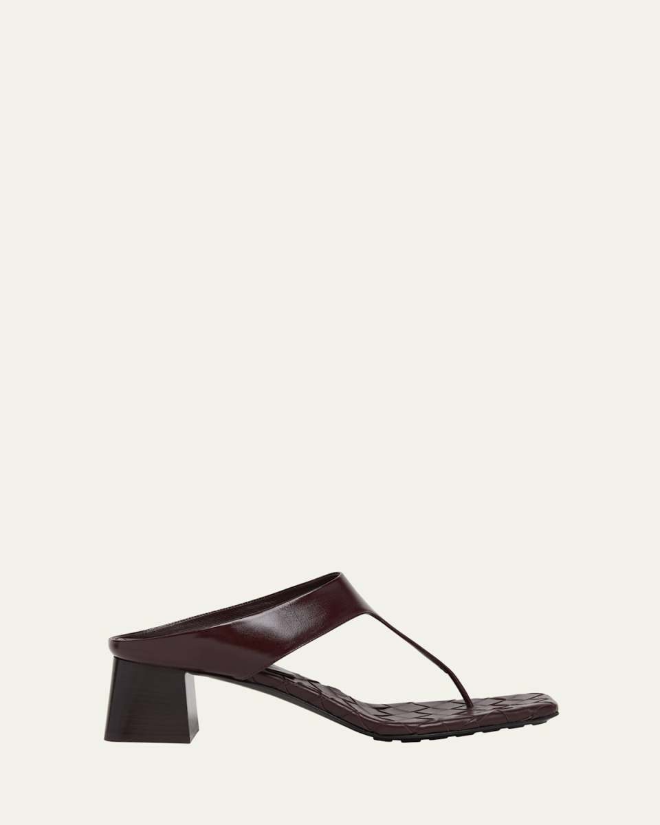 Marella Leather Thong Slide Sandals